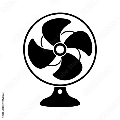 electric fan icon, electric fan silhouette vector illustration-simple silhouette illustration of electric fan, perfect for electric fan logos and icons