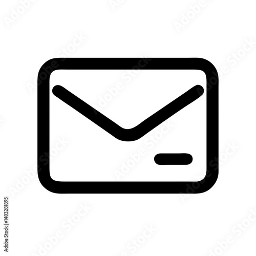 Meeting invitation icon illustration with envelope on a white background, professional design