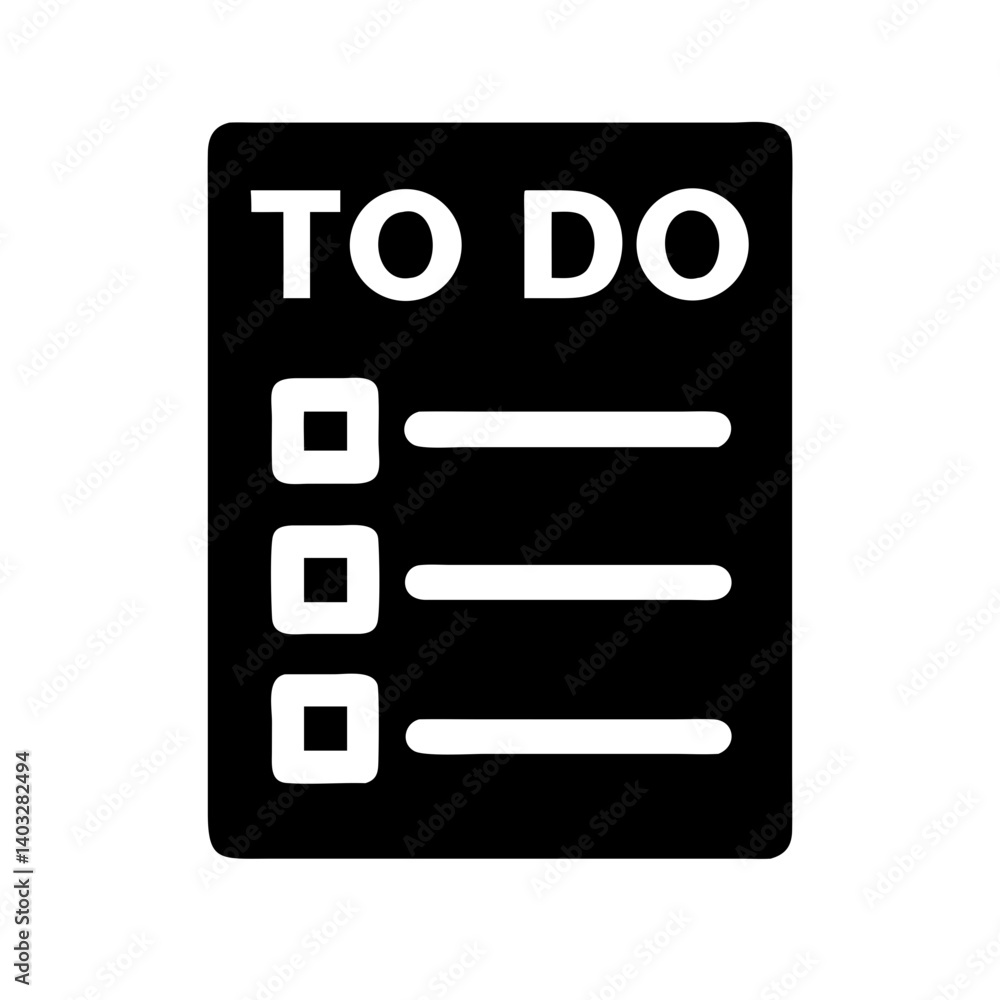 To-do list icon, minimalist design, task management symbol, organization graphic To-do list icon, minimalist design, task management symbol, organization graphic