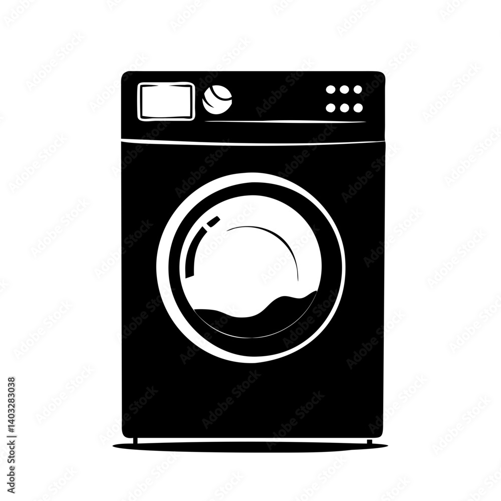 washing machine icon, washing machine silhouette vector illustration-simple silhouette illustration of washing machine, perfect for washing machine logos and icons washing machine icon, washing machine silhouette vector illustration-simple silhouette illustration of washing machine, perfect for washing machine logos and icons
