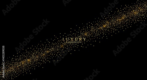 Wallpaper Mural Golden Stardust Trail AI Generated Torontodigital.ca