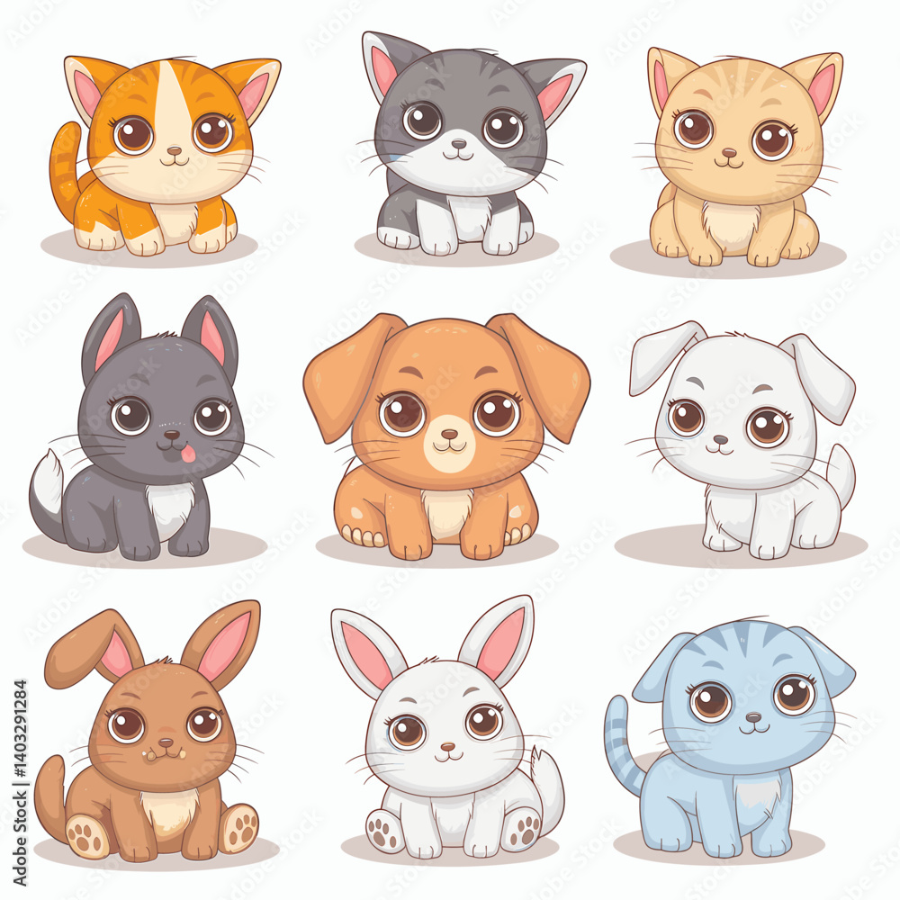 Adorable Animated Animals with Big Expressive Eyes Adorable Animated Animals with Big Expressive Eyes