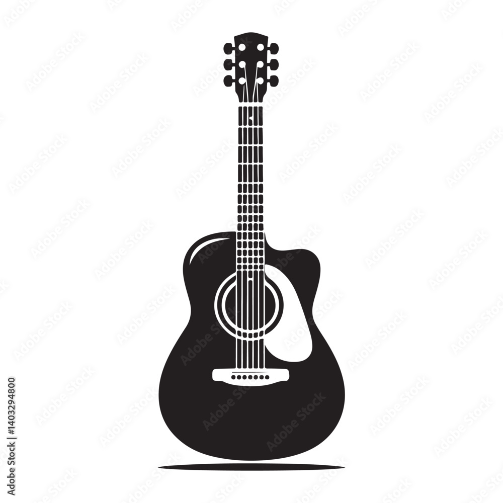 Obraz premium guitar icon Silhouette
