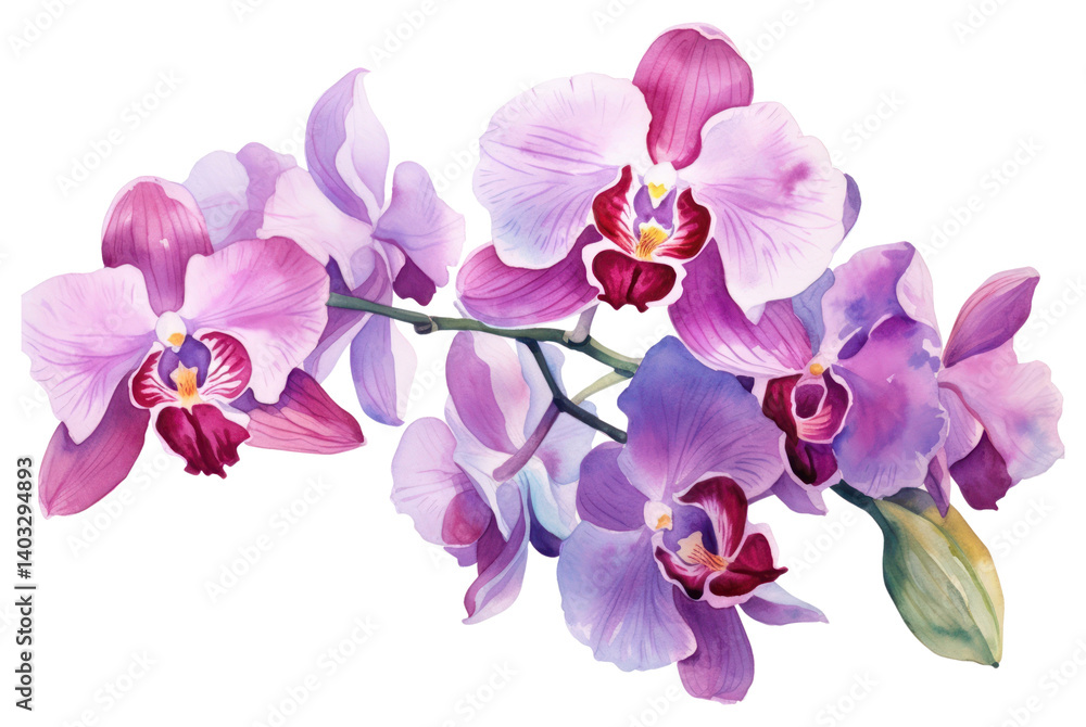 Obraz premium PNG Colorful orchid flower wrearth blossom plant