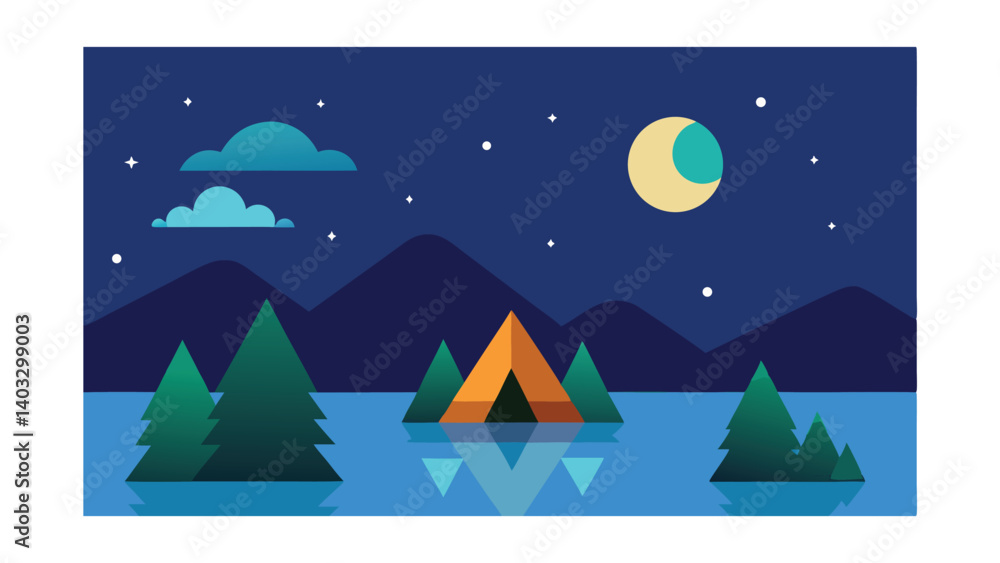 Fototapeta premium winter landscape with christmas tree