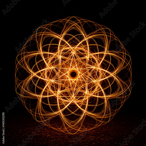 Intricate Golden Mandala wi...