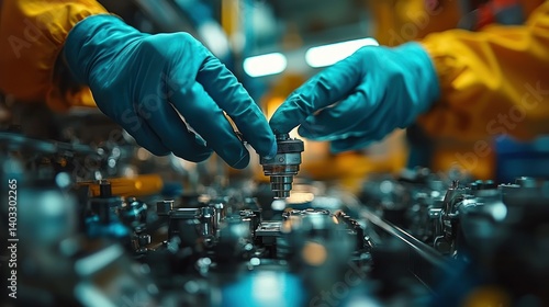 Precision Engineering: A Close-Up View of Meticulous Assembly