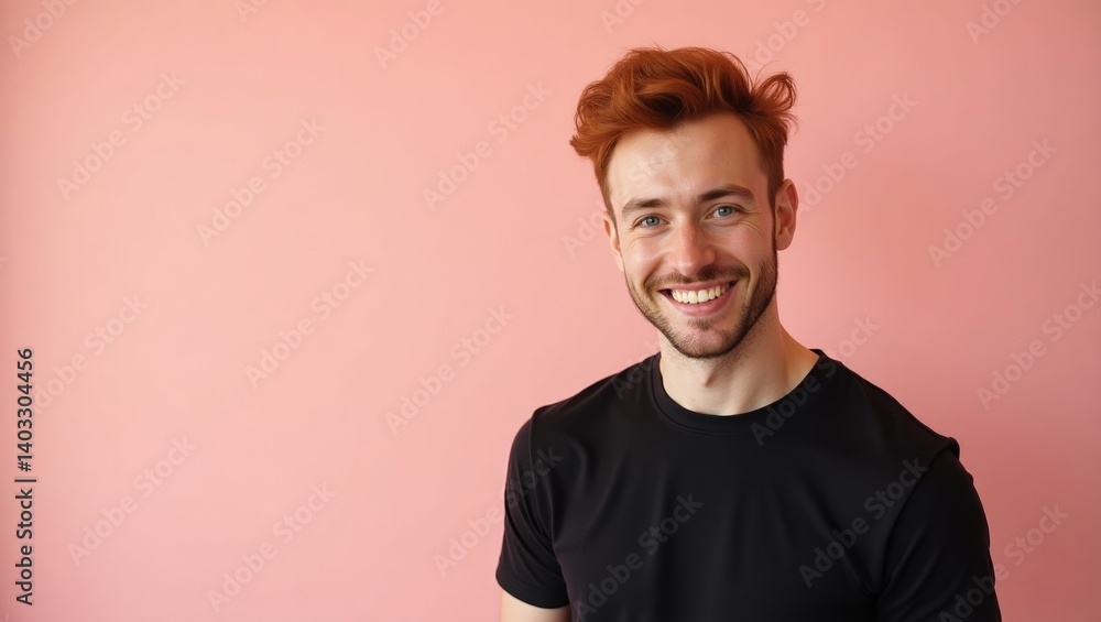 Smiling Man in Black T-Shirt Smiling Man in Black T-Shirt