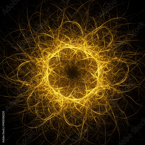 Luminous Golden Energy Ring...