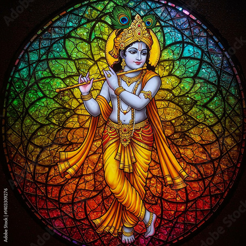 Lord Krishna Playing Flute ...