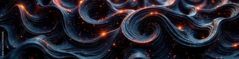 Obraz premium Intricate black organic forms, Turing-like pattern , art, minimal, abstract