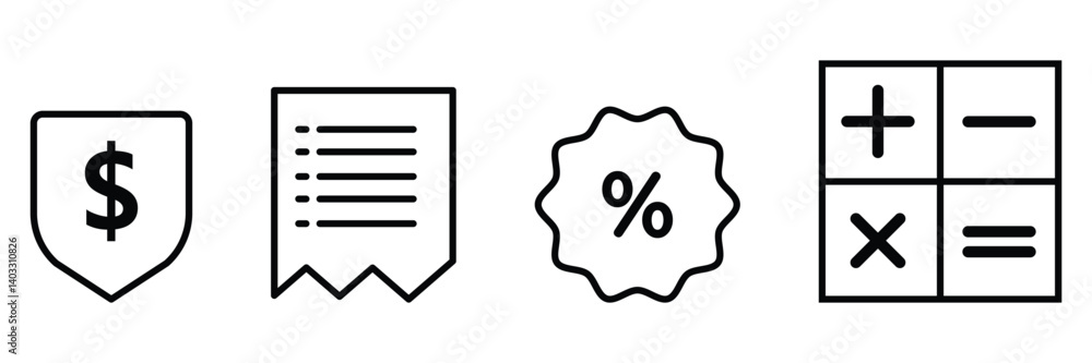 E-commerce and retail line icon set vector illustration. E-commerce and retail line icon set vector illustration.