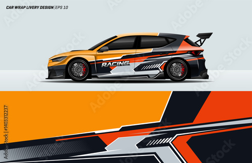 Car wrap livery design. vinyl sticker design in vector file