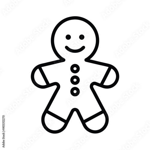 gingerbread man isolated on white
