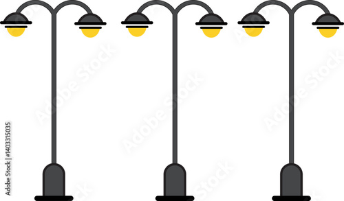 street lamp vector illustration