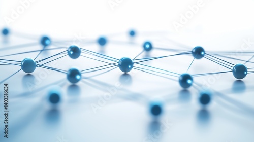 High-tech digital network grid with blue glowing lines and floating data nodes, 3D perspective, representing global connectivity and information flow.