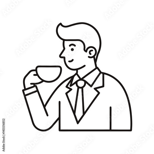 vector illustration of a businessman