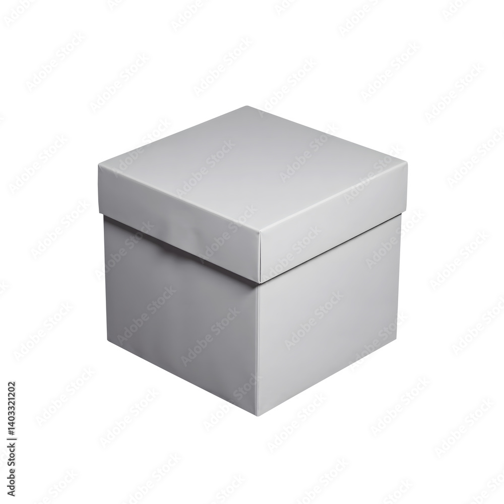 Minimal White Blank Packaging Box on White Background for Product Mockup Minimal White Blank Packaging Box on White Background for Product Mockup