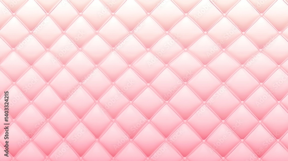 Obraz premium A delicate, light pink quilted pattern with diamond shapes.