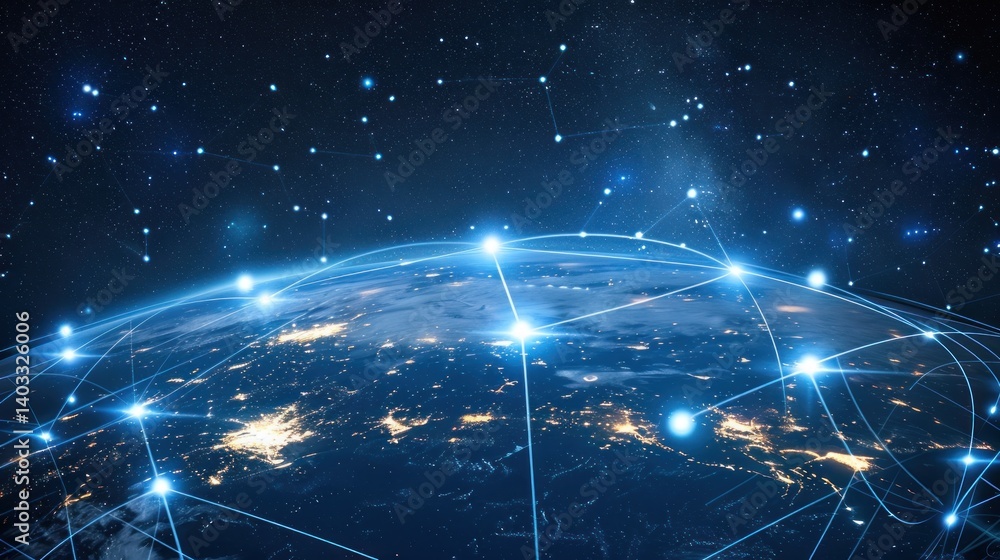 Futuristic global transformation communication digital network connection background concept Futuristic global transformation communication digital network connection background concept