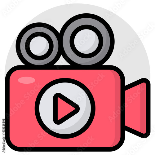 Vector design of video camera, photographic equipment