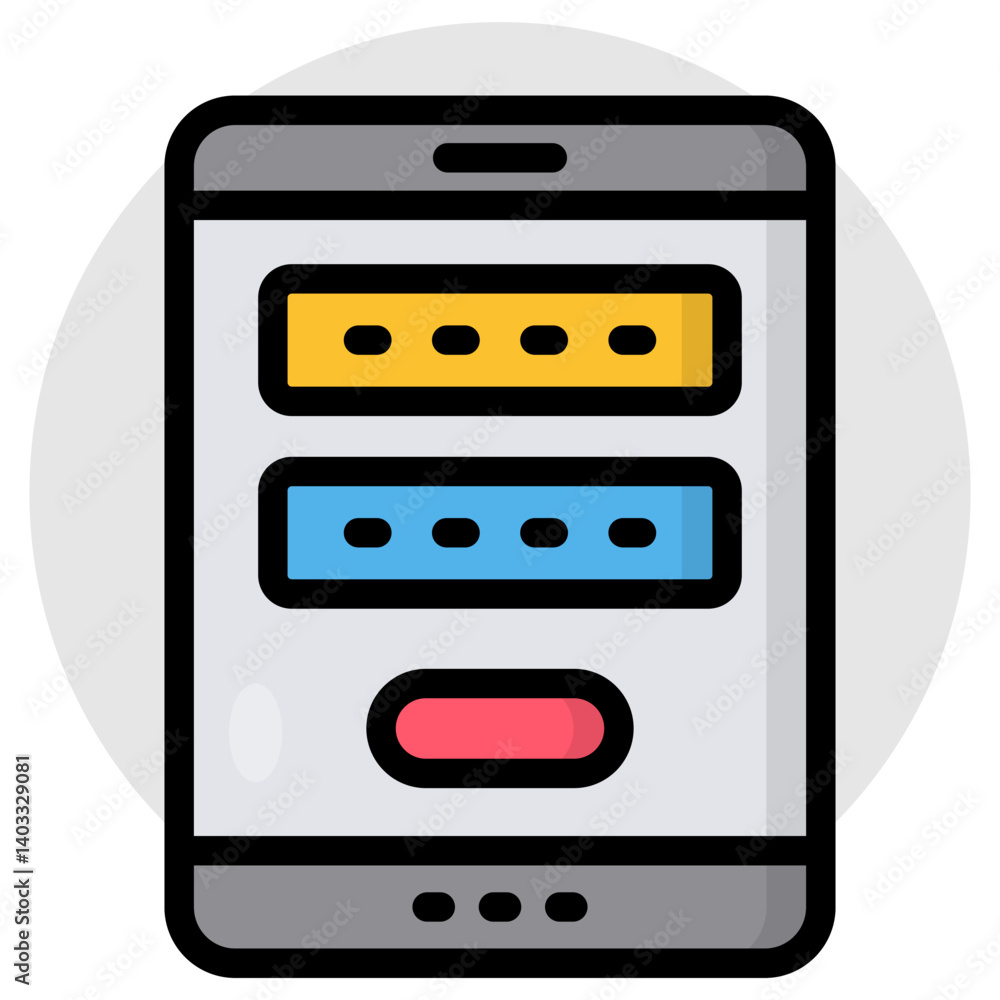 A trendy vector design of mobile password