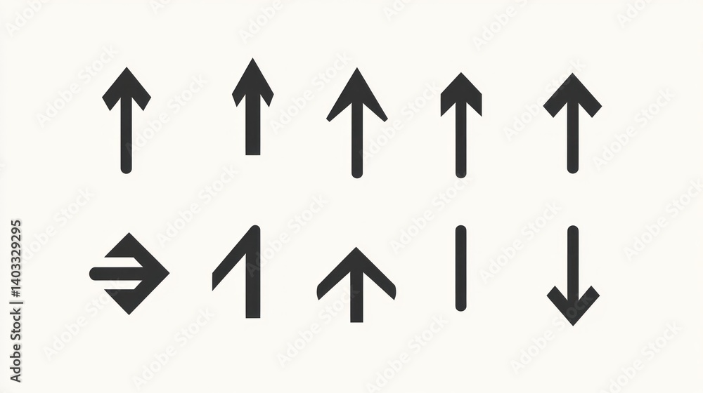 Various directional arrows, including up, down, left, and right. Various directional arrows, including up, down, left, and right.