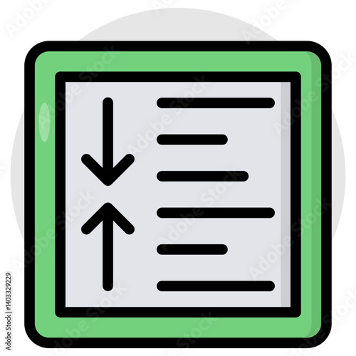 Premium download icon of sort ascending 