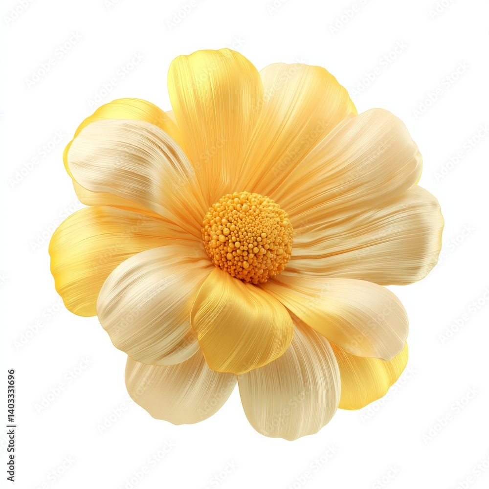 Charming 3D Yellow Daisy Flower with Oversized Petals for Decor Charming 3D Yellow Daisy Flower with Oversized Petals for Decor