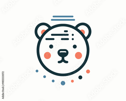 Adorable Bear Emblem for Baby Food and Care Products