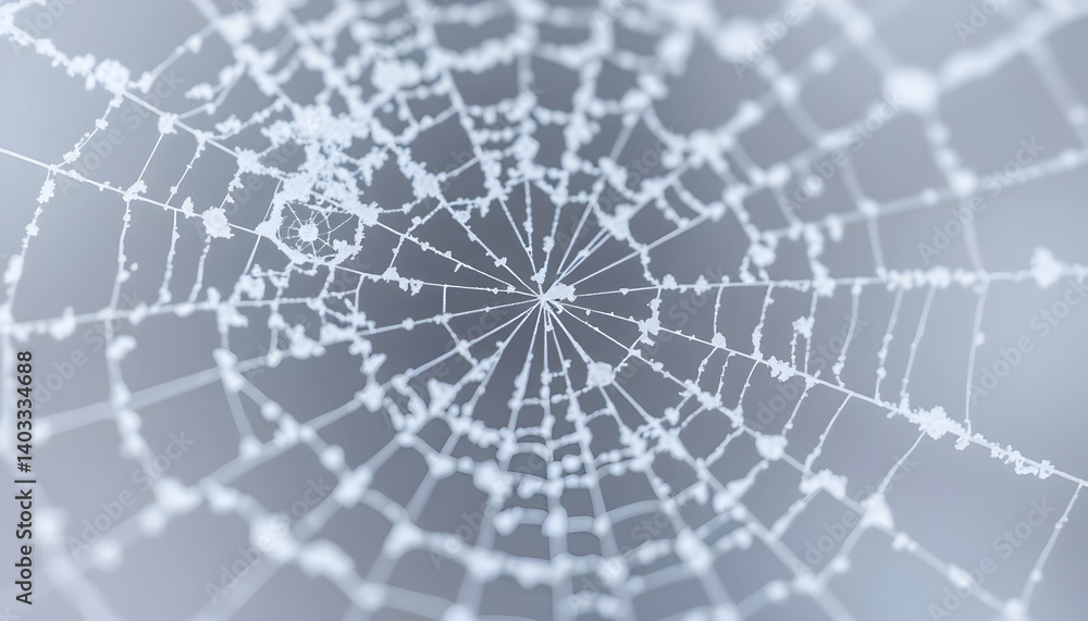 Fototapeta premium Broken Spiderweb Detail Closeup