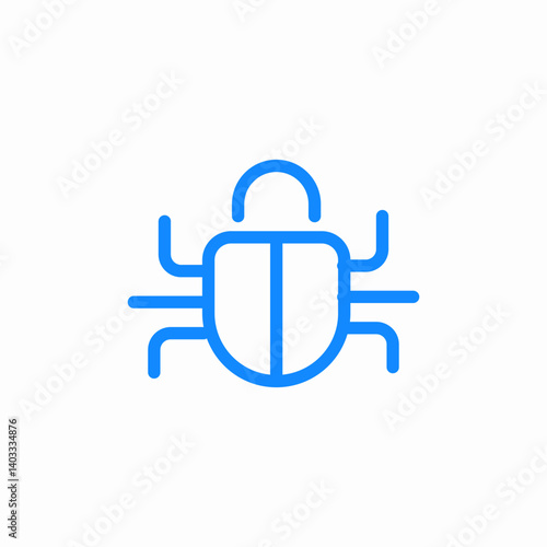 bug lag icon sign vector