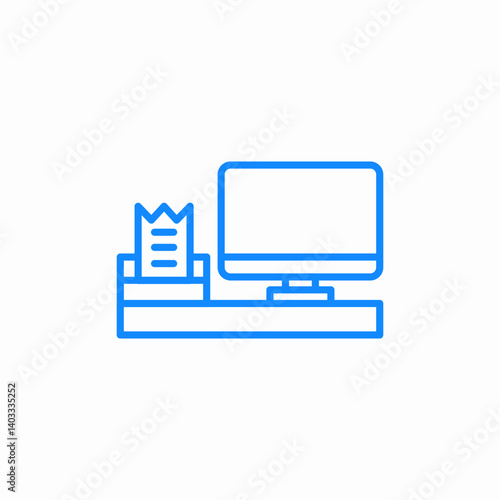 cash desk icon sign vector