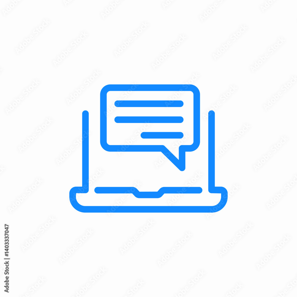 laptop notification icon sign vector laptop notification icon sign vector