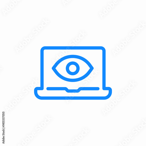 laptop page sights icon sign vector