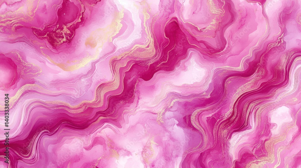 A captivating abstract design featuring flowing pink and gold marble patterns. A captivating abstract design featuring flowing pink and gold marble patterns.
