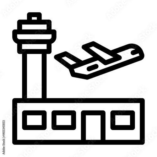 Airport terminal icon