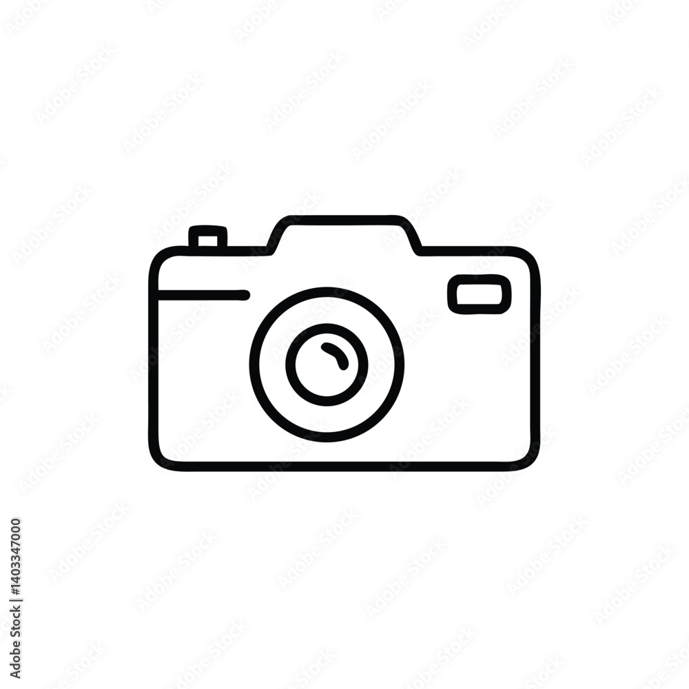 Minimalist Camera Icon Vector Illustration For Photography And Equipment Concepts Minimalist Camera Icon Vector Illustration For Photography And Equipment Concepts