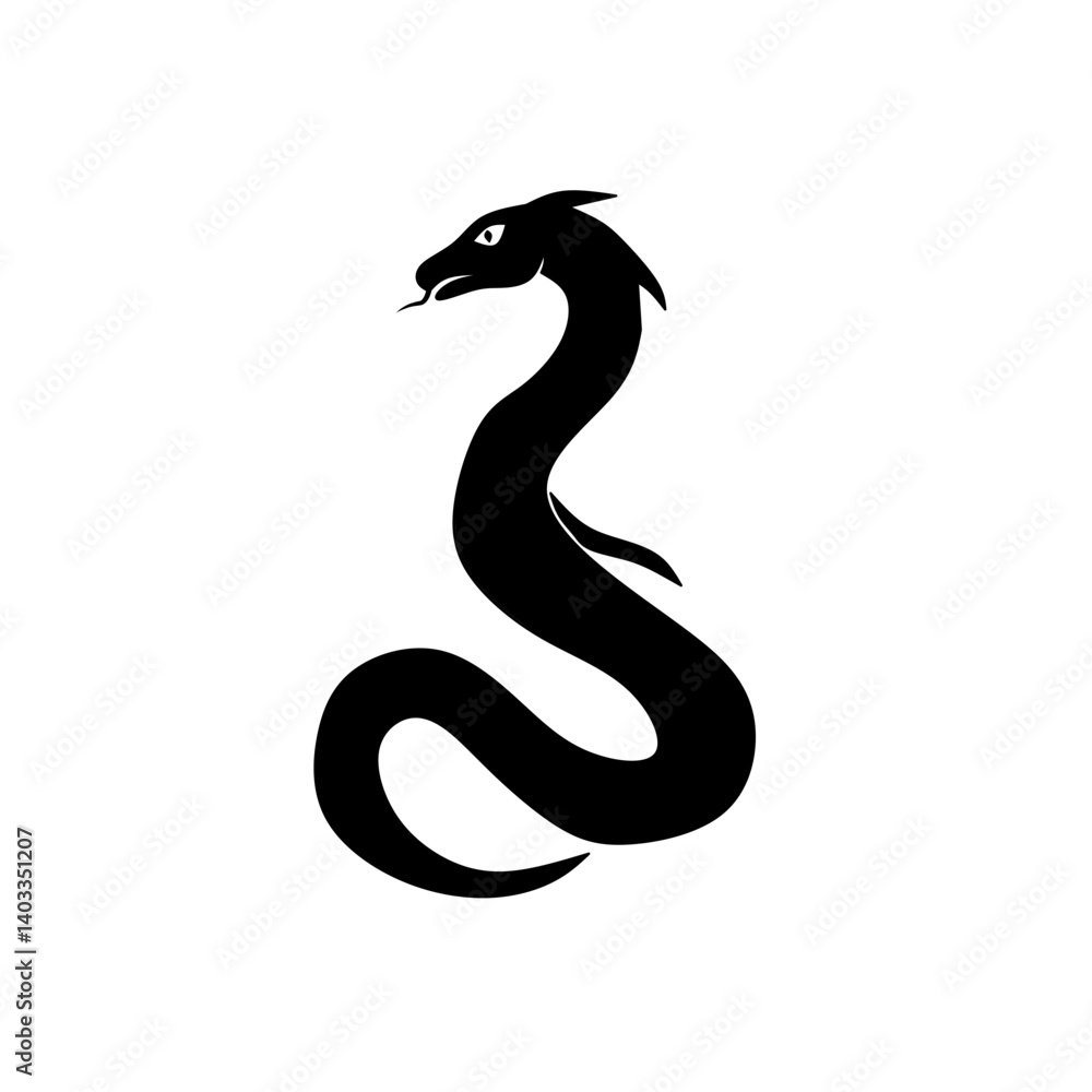 Obraz premium black snake tattoo