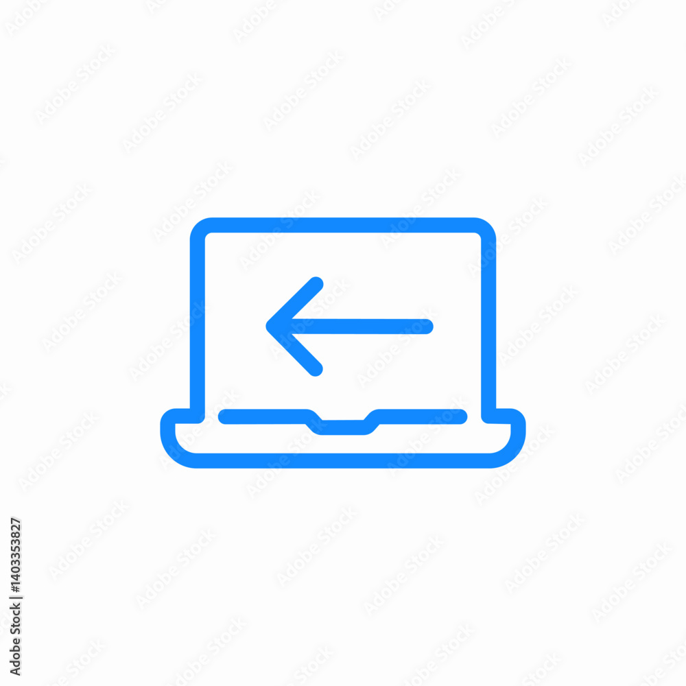 laptop scroll left icon sign vector laptop scroll left icon sign vector