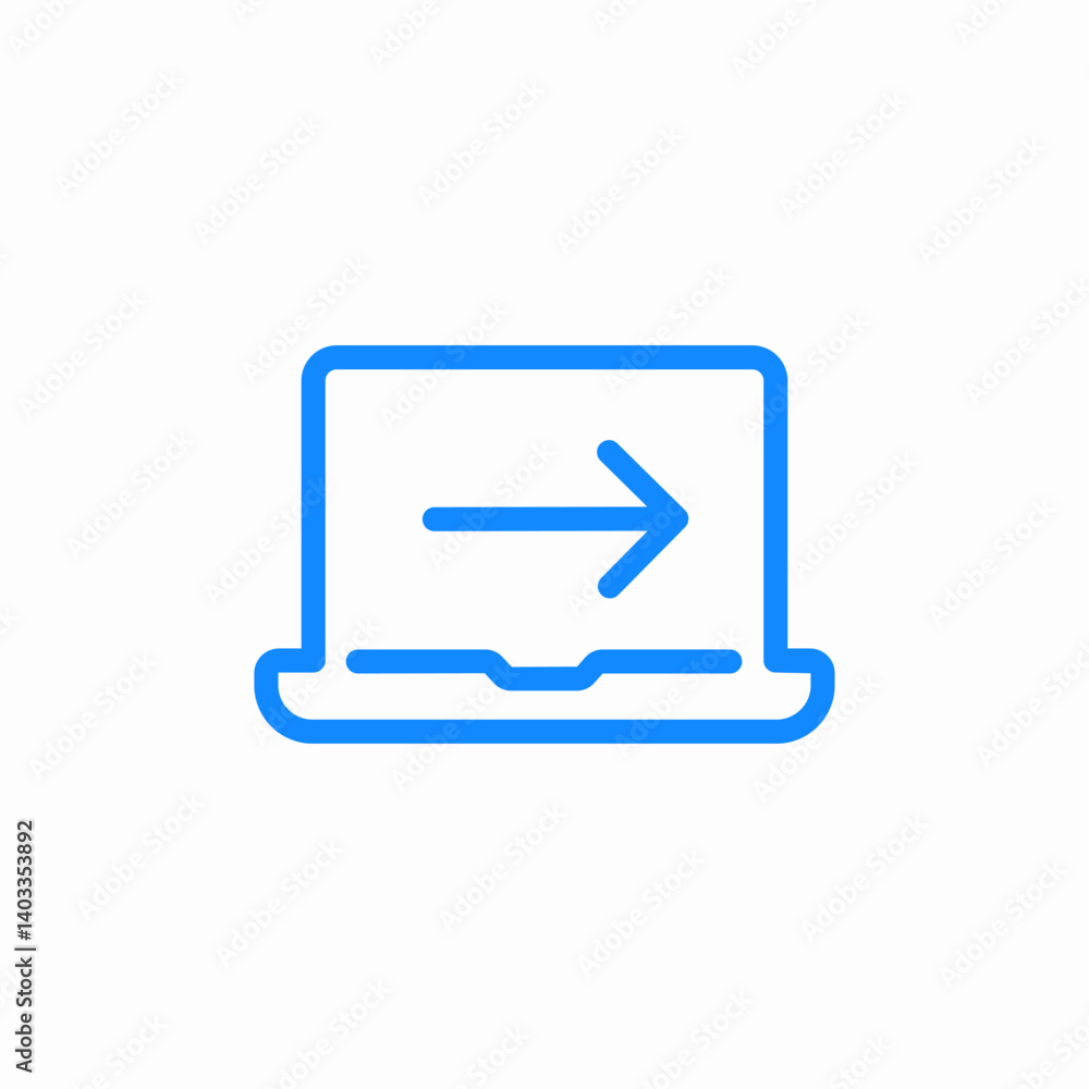 laptop scroll right icon sign vector laptop scroll right icon sign vector
