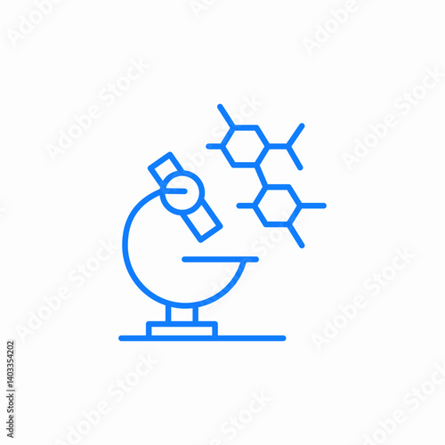 microscope research icon sign vector