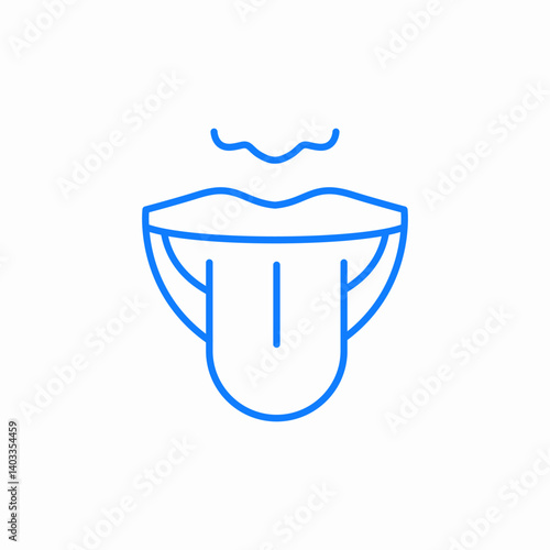 mouth tongue icon sign vector