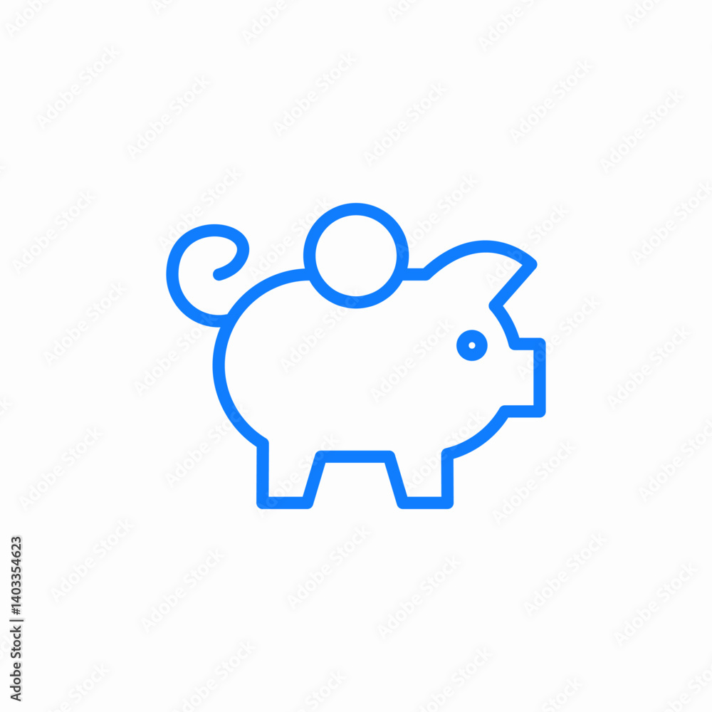 piggy bank icon sign vector piggy bank icon sign vector
