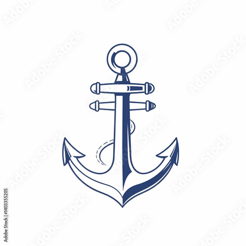 vector coptic anchor icon isolated on white background