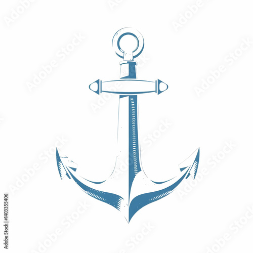 vector coptic anchor icon isolated on white background