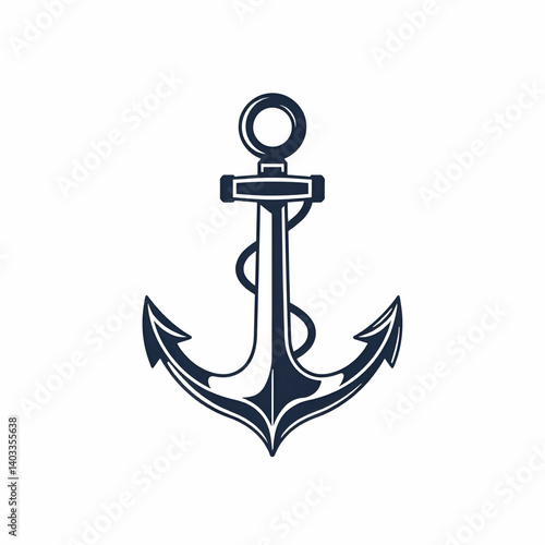 vector coptic anchor icon isolated on white background