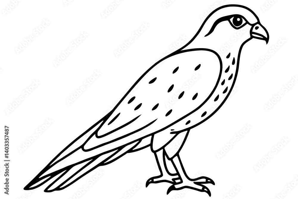 Fototapeta premium Graceful Kestrel Drawing
