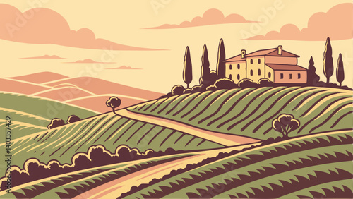 vineyard in tuscany