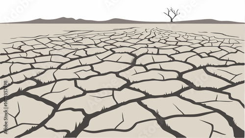dry cracked earth